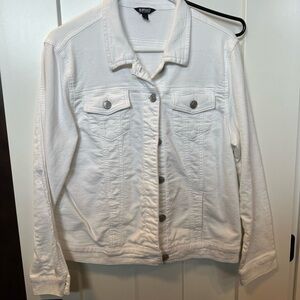 Buffalo David Bitton White Jean Jacket Classic Denim